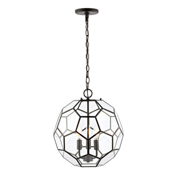Bee 13.5" Modern Bohemian Iron/Glass LED Pendant - JONATHAN Y